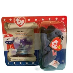 Lefty the donkey beanie baby  brand new